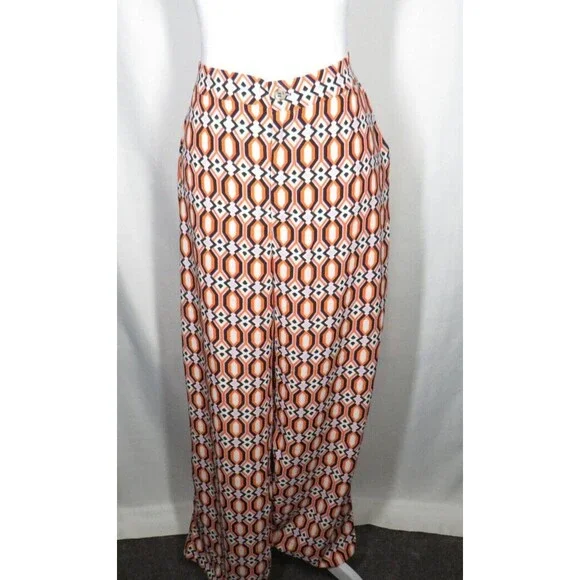 Sanctuary Geometric Print Relaxed Fit Trousers -Pockets- Size XL - Picture 6 of 11